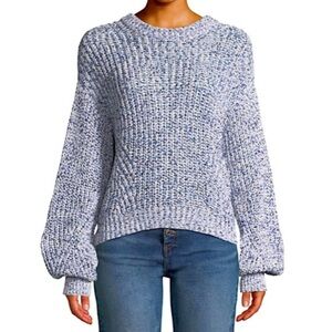 Veronica Beard Ryce Sweater Size XS Blue Cotton Confetti Spring Crewneck